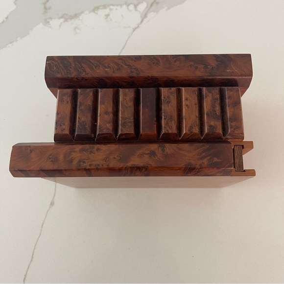Moroccan Thuya Burl Wood Secret Box with key 🔑 - Picture 11 of 15